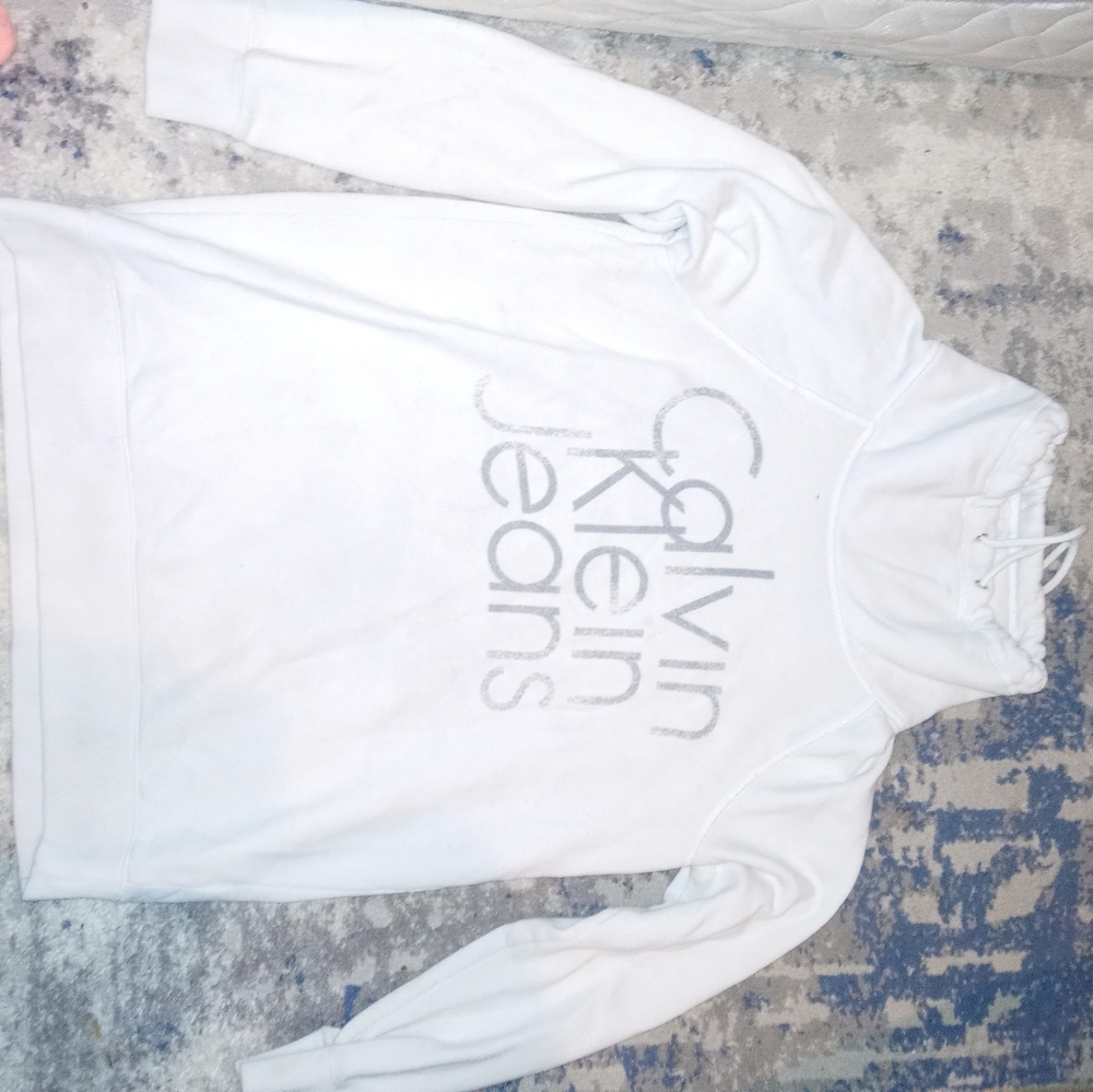 All white hoodie